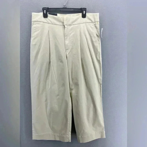 Gap high rise pleated wide leg khaki pants trouser pockets front and back 🩷 - Picture 4 of 12